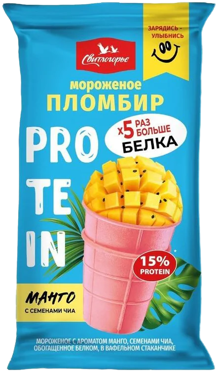 Свитлогорье Мороженое с белком Манго и семена чиа